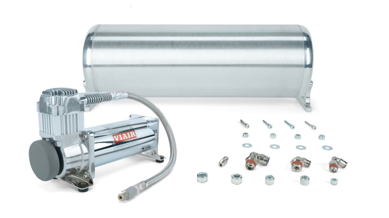 18in FLO Tank w/ Viair 444c Compressor (Incl. Fittings & Tank Mounting Hardware)