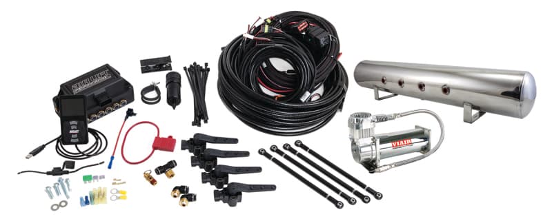 3H (3/8 Air Line 5 Gal Polished Aluminum Tank VIAIR 444C Comp)
