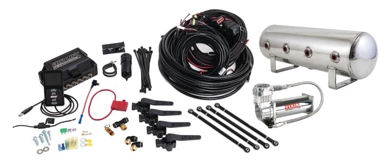 3H (3/8 Air Line 2.5 Gal Polished Aluminum Tank VIAIR 444C Comp)