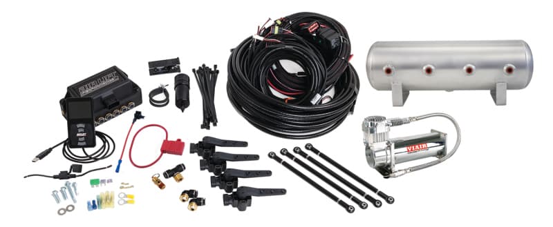3H (3/8 Air Line 2.5 Gal Raw Aluminum Tank VIAIR 444C Comp)