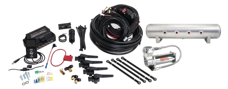 3H (3/8 Air Line 4 Gal 7-Port Raw Aluminum Tank VIAIR 444C Comp)