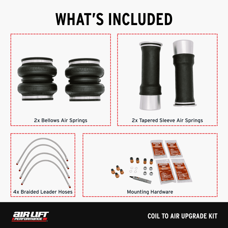 14-24 Infiniti Q50 (w/ Ball Lower Mount) Coil to Air Upgrade Kit